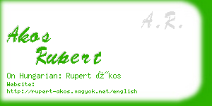 akos rupert business card